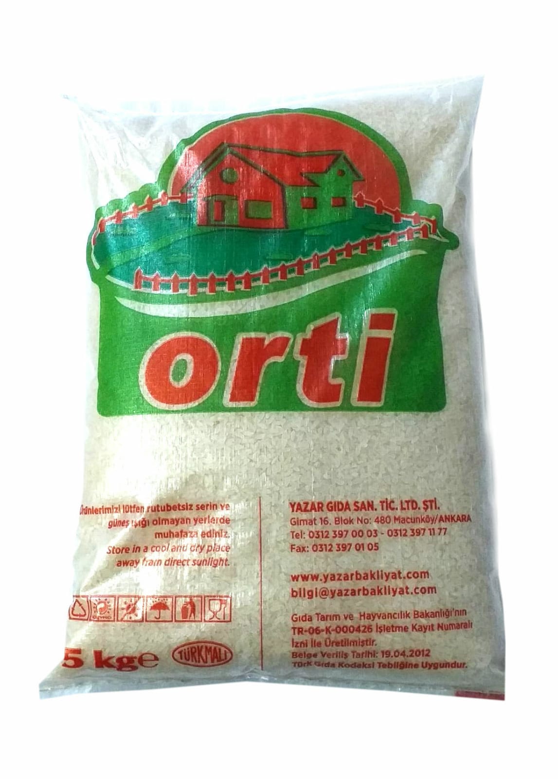 Orti Pilavlık Pirinç 5 Kg